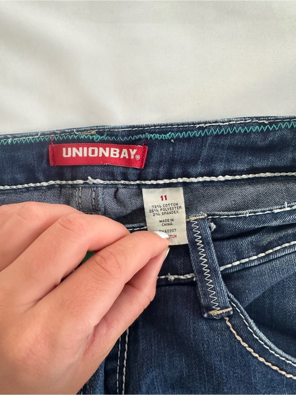 Y2K UNIONBAY Dark Denim Shorts - Picture 2 of 4